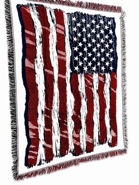 Vintage 90’s The Northwest Company American Flag Tapestry Throw 4th Of July